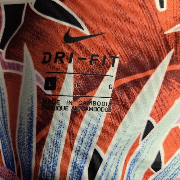 Nike One Vibrant Tropical Print Leggings High Rise Large - Picture 4 of 5